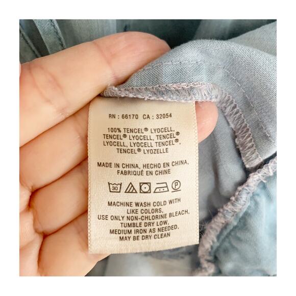 Anthropologie Holding Horses Chambray Riley Plumage Embroidered Dress Small - Picture 6 of 6